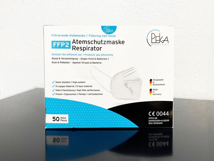 FFP2 Atemschutzmaske Peka (Nettopreis 19,50 € = Einzelpreis 0,39 €)